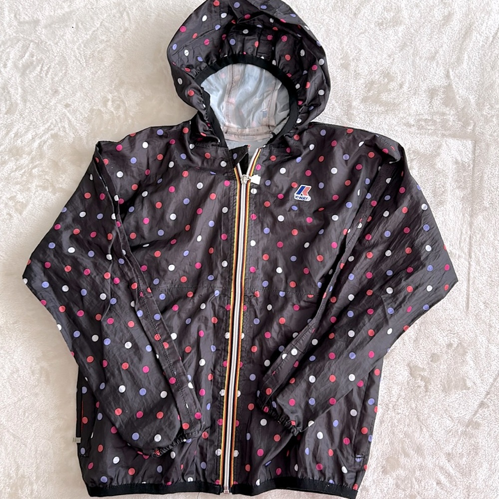 K-way Windbreaker Packable Rain Jacket Size 10